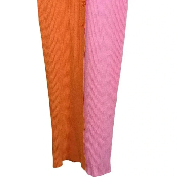 Staud Shoko Sweater Dress Orange Pink Size Medium - Picture 10 of 16